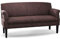 CAVADORE 3-Sitzer Küchensofa Malm, Sitzbank für Küche oder Esszimmer in Lederoptik, Inkl. Armteilverstellung, Federkern und moderner Kontrastnaht, 182 x 97 x 78, Mikrofaser: braun
