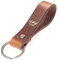 ELBERCRAFT® Schlüsselanhänger Leder Krone Geschenk für Frauen oder Männer pflanzlich gegerbt braun mit gravur gold 12 cm made in Germany Leather Keychain