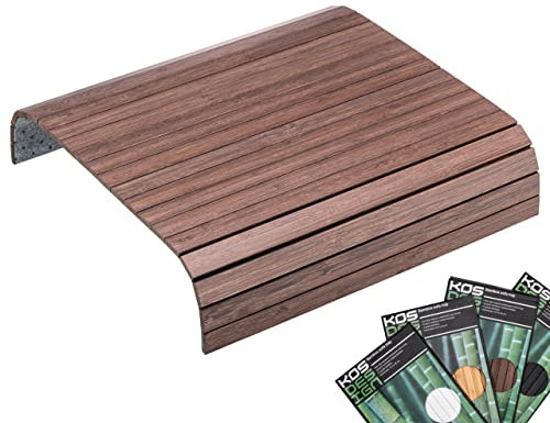 Bamboo Sofa Arm Tray Table- Anti-Slip, Flexible Table for All Armrests- Durable Couch Arm Table with an Elegant Design, Natural Color, Fits Any Interiors- Sofa Armrest Tray for Drinks