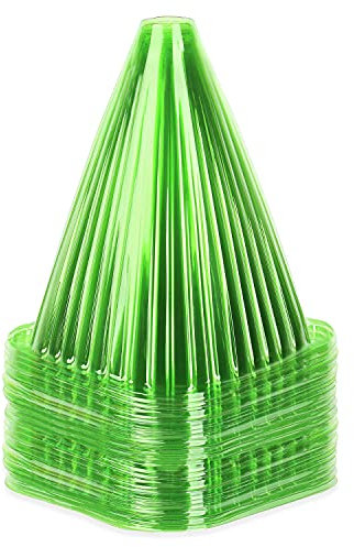 Schramm® 24 Stück Pflanzhüte Pflanzhut 22 x 19cm Pflanzenschutz Pflanzenhut Anzuchtglocke in hellgrün oder dunkelgrün Insektenschutz, Farbe:hellgrün