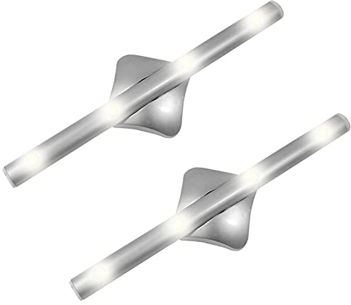 Eaxus® 2er Set LED Unterbauleuchte - Schrankleuchte Batterie Klebe Lichtleiste für Küche, Kleiderschrank & Co
