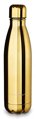 ECHTWERK Trinkflasche Shiny, Gold-Edition, Thermosflasche, Isolierflasche, BPA-frei, Auslaufsicher, Bruchsicher, Flasche für Sport/Uni/Schule/Outdoor, 500 ml