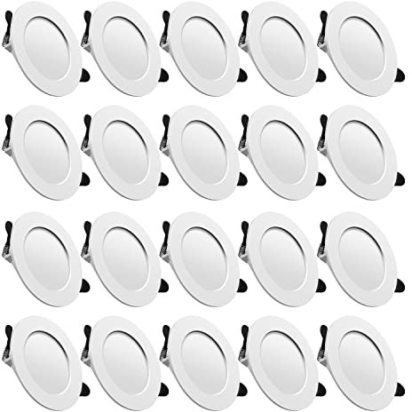 Tofisr LED Einbaustrahler 230V Downlights LED Spot Ultra Flach Inkl. 20 x 7W 700lm Neutralweiß 4500K Einbauleuchten Deckenspots Set