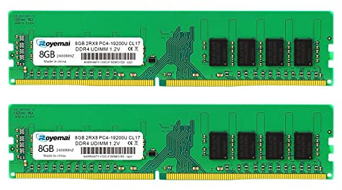 DUOMEIQI Memoria de 8 GB, DDR4, PC4-19200U, 2400 MHz, 288 PIN UDIMM, 1,2 V, CL17, 2Rx8, Desktop RAM, módulo de memoria