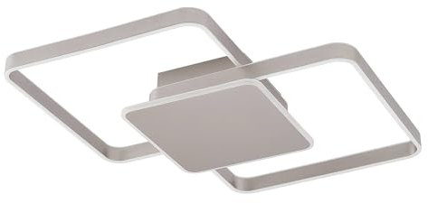 Lucande LED Deckenleuchte Kadira dimmbar (Modern) in Alu aus Metall (1 flammig,) - Lampe Deckenlampe Wohnzimmerleuchte