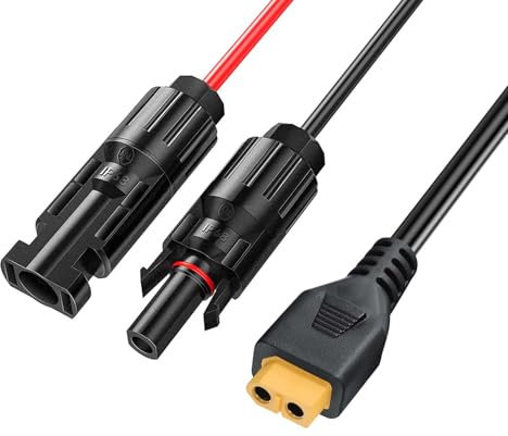 Solarladekabel Solarstecker auf XT60 Stecker Solarpanel Adapter Kabel Solarkabel für EF DELTA 2 und River Pro MAX mini Bluetti EB55 Powerstation 757 Powerhouse Solar Generator 180cm
