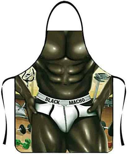 Anzhee Sexy Männer Schürze Kreative Kochschürze Küchenschürze Grillschürze Lustige Motiv Schürze Latzschürze für Männer Frauen Party Kostüm Lustige Schürze für Freund Frauen Männer Neuheit Lustige