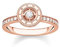 THOMAS SABO Damen Ring Kreis mit weißen Steinen roségold 925 Sterlingsilber, 750 Roségold Vergoldung TR2255-416-14