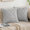MIULEE Kissenbezüge 2er Set Wolle Sofakissen Sanft Dekokissen Weich Kissenbezug Couchkissen Dekorativ Zierkissenbezug für Sofa Bett Wohnzimmer Schlafzimmer 50x50 cm Hellgrau