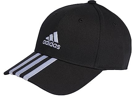 Adidas 3 Stripes Cap (as3, Alpha, one_Size, Black/White)