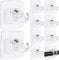 10PCS Self Adhesive Curtain Rod Bracket, No Drilling Curtain Pole Wall Brackets for Home Bathroom Kitchen