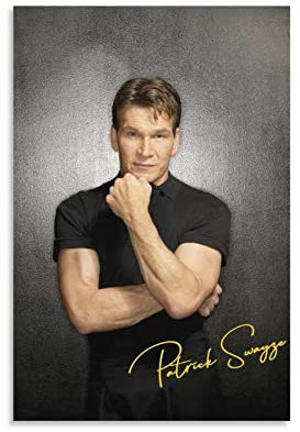 Enartly Foto Auf Leinwand Patrick Swayze Picture Print Modern Family Bedroom Decor Posters 30x50cm Senza Cornice