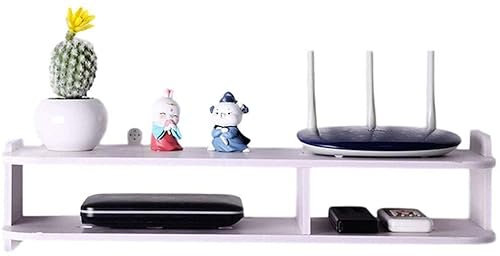 FLEAGE Wireless WiFi Router Shelf Shelf Wireless Router Top Box Storage Wifi TV Cat Free Perforated Wall Partition Router Shelf Storage Box