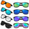 SUNOVELTIES Retro Schwarz gespiegelte Sonnenbrille Klassische Horn Rimmed Männer und Frauen Brillen für Geburtstag, Bachelorette, Sommer Urlaub Partys