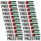 Wudaizhi Kostenlose Palästina -autofensteraufkleber 20pcs Kostenlose Palästina -flaggenaufkleber Für Autofahrer Koffer Laptop Helm Gepäck -Skateboard -abziehbild