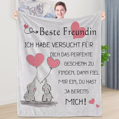 Geschenk für Beste Freundin, Personalisierte Decke Beste Freundin Geschenk, Geschenk Freundin Geburtstag, Kuscheldecke Geburtstagsgeschenk für Freundin, Weihnachten Freundschaft Geschenk für Freundin
