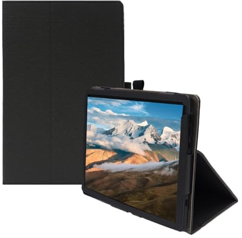 elfofle Case for Doogee T20s Case / T20 Rotation Tablet Case Protective Cover Faux Leather Tablet Flip Case Cover with Stand Function Black