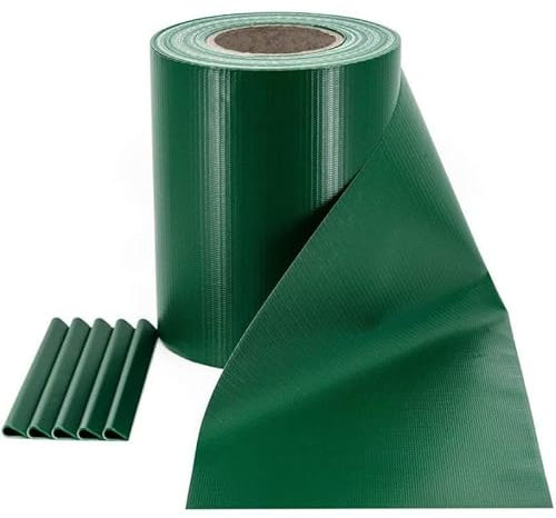 Strisce Schermanti in PVC per Recinzioni a Pannelli - Fasce Frangivista per Cancellate di Giardini, Ringhiere di Balconi, con Clips di Fissaggio - 210 m x 19 cm - Verde