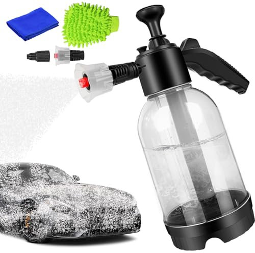 Pulverizador de espuma para coche, bomba de presión de mano de 2 litros, bomba de espuma de nieve, pulverizador de espuma para lavado de coche, bomba de espuma para limpieza de coche, jardinería