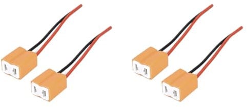 Vklopdsh 4 Stück H7 Keramik LED Lampen Fassung Sockel Halter H7 Scheinwerfer Keramik Stecker Adapter Verlängerung Kupfer Kabel H7 Lampen Stecker