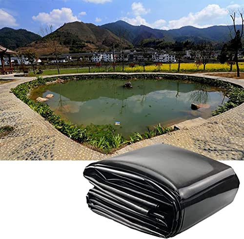 PRMTYUP 12x12m/39x39ft,Teichfolie Flexible Fischteichbettfolie, Flexible Vorgeschnittene Teichfolie TeichhüLlen Faltbare UndurchläSsige Folie FüR Fischteiche, FüR GäRten, Teiche.