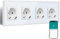 BSEED Enchufe ZigBee con Cargador Rápido USB C 20W con Medición de Corriente,Schuko WLAN Empotrada para Alexa/Google Home, Enchufe Inteligente 16A,4 Gang Blanco(Requisito del Gateway Hub)