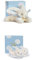 Doudou et Compagnie Lot Lapin Bonbon Bleu : Doudou 16cm + Chaussons Hochet 0-6 Mois - Boîtes Cadeaux - pour Bébé Fille/Garçon - Garantie Doudou Perdu - DC3376 + DC1309