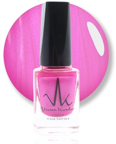 Neon Magenta Classic Nail Polish Quick Drying Nail Varnish Long lasting No UV Need Vegan Nail Polish