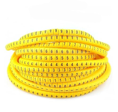 Cable Labels EC-0 Cable Markers Letter 0 to 9 + - X 600PCS (Each50pcs) for wire diameter 1.5sq .mm~ 3.0 sq.mm Cable Wire Markers Cable Markers