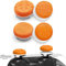 TEUVO Thumb Joystick Gommini, 4 Pezzi Silicone Copertina Thumbsticks Grip per PS4 e per PS5 per Migliorare Puntamento, Controllo e Precisione, Ridurre Pollice Scivolamento, Arancione