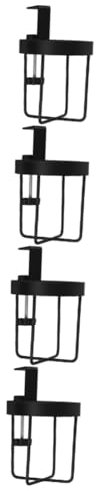 Alipis 4 Pièces Porte-gobelet à Pince de Bureau Porte-Boisson de Bord de Table Support de Tasse de côté de Table Fixation de Bouteille d'eau de Table Noir Porte-gobelets Porte-Verre à Eau