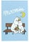 Moomin Kühlschrankmagnet aus Holz, Motiv: Moomintroll und Snorkmaiden auf Bank