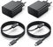 Lot de 2 pour Chargeur Rapide Samsung, 45W Chargeur USB C Charge Rapide et 2M Câble pour Samsung Galaxy S24/S23/S22/S21 Ultra/S20/Note 20/10/9/8/A73/A53/A52/S10/S9, KRSEUB Type C Secteur Prise Noir