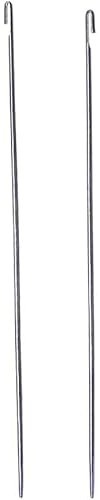 2 Pcs Metal Beading Needles Bead Crochet Hooks Beaded Needles Steel Wood Bead Needle Threader Jewelry Making Tools Beading Needles (Silver)