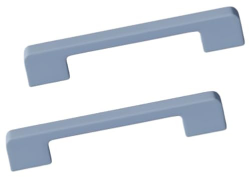Aluminiumlegierung Küchengriff Möbelgriffe Schubladengriffe Relinggriffe Knöpfe Türgriffe Kleiderschrank Schrankgriffe Blau 2 Stück (Hole distance 96mm)