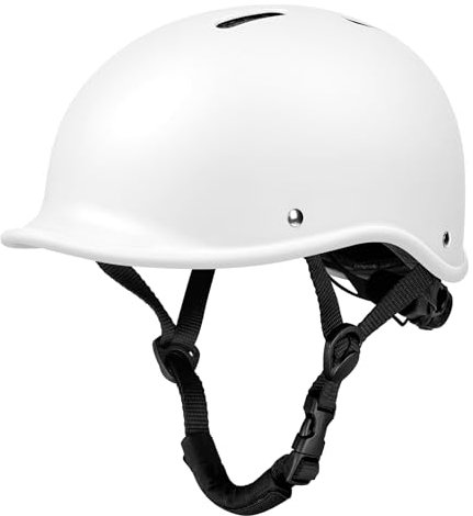 LeapBeast Fahrradhelm,Cityhelm,Retro Helm,Rad Helm,Leichter, für den Alltag, beim Skaten, BMX-Fahren oder Longboarden, Kinder, Jugendliche und Junge Erwachsene (Weiß, S)