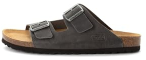 camel active Herren Sandalen aus Rindsleder Schwarz, menswear-42