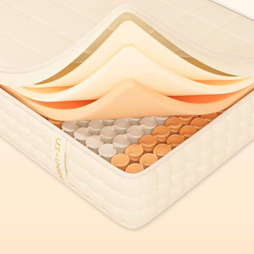 CHICASA Matratze 90x200x25cm, 9 Zonen Deluxe Taschenfederkernmatratze, mit Komfortschaum,Ergonomische Unterstützung, H3, Mittlerer und ausgewogener Härtegrad