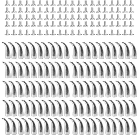 YPREWY 100 Stück Mode Spikes Lederwaren Nieten Gürtel Kragen Nieten für Punk und Gothic Styles Kleidung und Accessoires