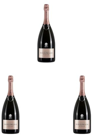 Bollinger Rose Non Vintage Magnum Champagne in Gift Box | 150 cl (Pack of 3)