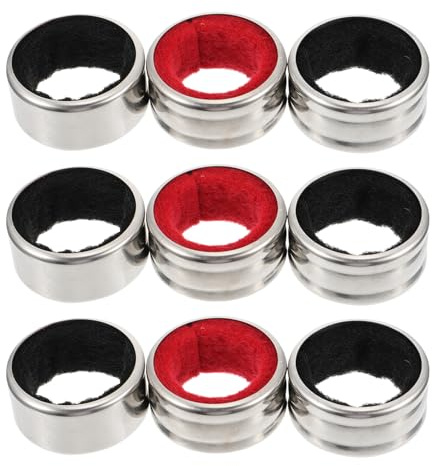 SHINEOFI 9 Stück Edelstahl Wein Tropfringe Anti overflow Ringe mit Polyesterfutter Wiederverwendbar Schützt Flasche vor Tropfen Dekorativ für Zuhause Bar Geschenk für Weinliebhaber