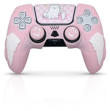 UTMOSTXP Funda de Silicona Compatible con Mando PS 5 (Rosa) | Accesorios Play 5, Funda protectora para mando Play 5 contra arañazos y pequeños golpes, Carcasa para mando PlayStation 5