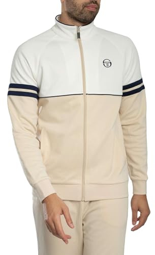 Sergio Tacchini Herren Orion-Trainingsjacke, Gardenia/Sandshell/Maritime Blue