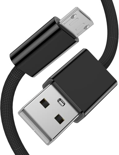 KAYQINHO Câble micro USB de 1M, câble tressé en nylon USB vers micro USB pour recharge rapide et synchronisation des données, compatible avec les Galaxy S6 et S7, la Tab 4, les appareils LG