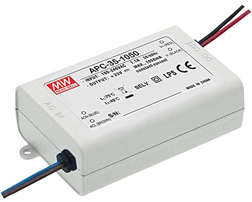 Mean Well APC-35-700 LED-Treiber Konstantstrom 35W 0.7A 15-50 V/DC nicht dimmbar, Ueberlastschutz