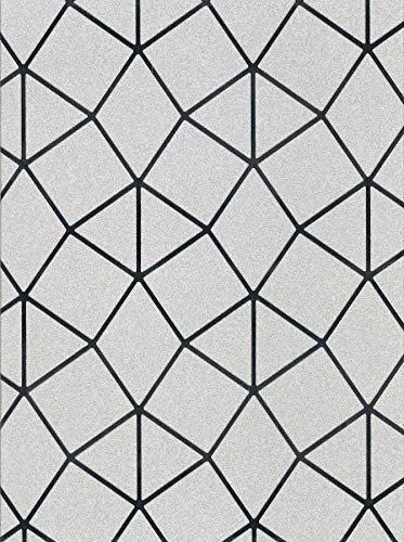 Fine Décor FD42489 Silver Platinum Geo Trellis