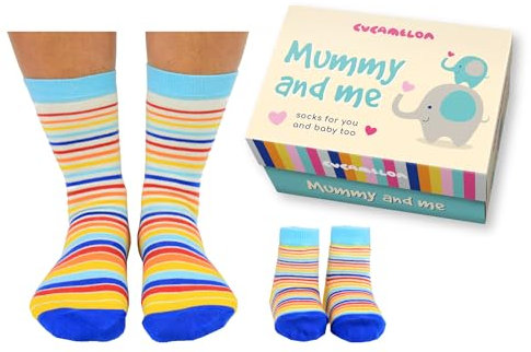 Cucamelon Unisex-Baby Mummy and Me Socken-Geschenk, Multi, One Size