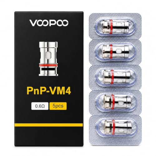 VooPoo PnP-VM4 0,6 Ohm E Zigaretten Verdampferköpfe - 5 Stück pro Packung