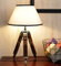 Nautical Replica Hub Adjustable Tripod Lamp Decorative Item Wooden Table Lamp Base (Without Shade)