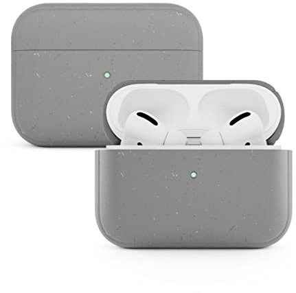 Woodcessories - Nachhaltiges, Antibakterielles AirPods Pro Case Grau, AirPods Pro 2 Hülle Grau - BioCase Grau